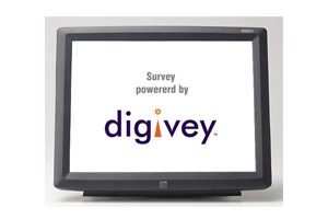 place a touch screen survey station 